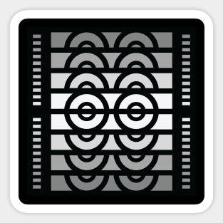 “Dimensional DJ” - V.1 Grey - (Geometric Art) (Dimensions) - Doc Labs Sticker